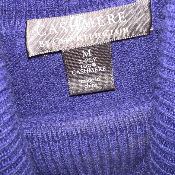 CHARTER CLUB | 100% CASHMERE TURTLENECK SWEATER - Picture 5 of 7
